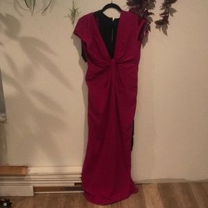 Magenta floor length dresss